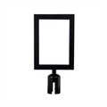 Vic Crowd Control Inc VIP Crowd Control 1705 8 x 11 in. Sign Mount with Portrait Sign Frame - Black Finish 1705
